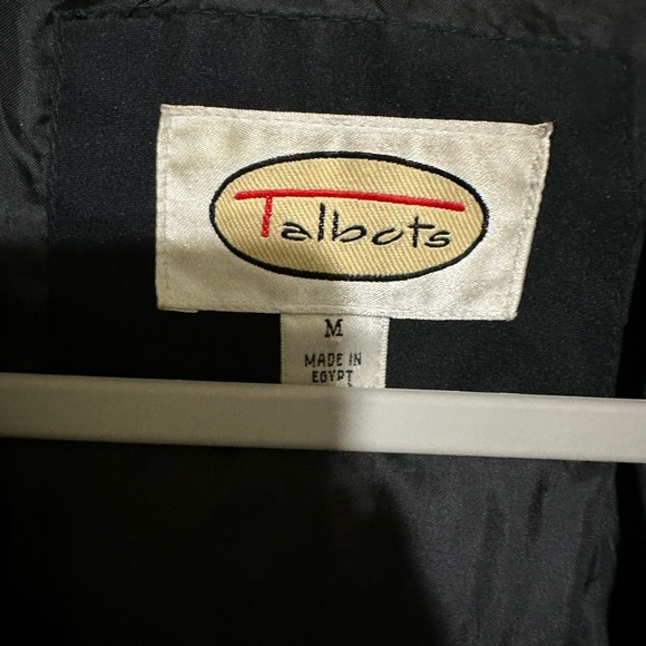 Talbots Women’s Jacket Black Quilted Coat with Velvet-Lined Hood Size Medium - Picture 2 of 5